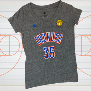 Collectable SMALL OKC Thunder #35 Kevin Durant Finals NBA Adidas T-Shirt